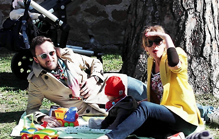 Alessia Marcuzzi e Francesco Facchinetti: Passeggiata al parco con Mia e Tommaso