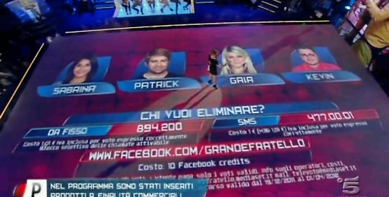Grande Fratello 12: In nomination Sabrina, Gaia, Kevin e Patrick