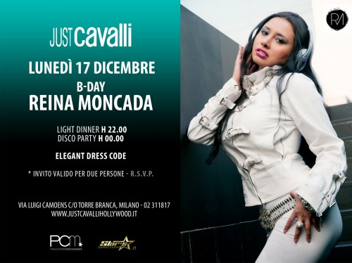 Reina Moncada: Compleanno al Just Cavalli di Milano
