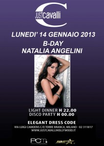 Natalia Angelini: Compleanno al Just Cavalli di Milano