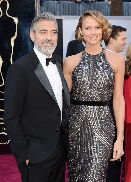 George Clooney e Stacy Keibler sul red carpet Oscar 2013 