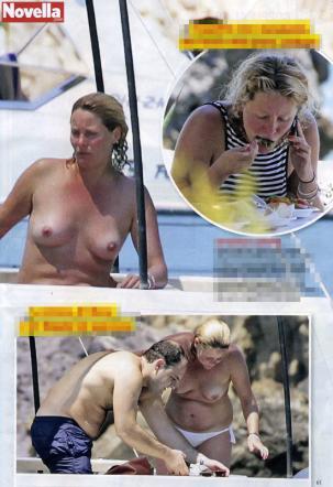Flavia Vento: In barca sfoggia il topless sotto il sole della Toscana