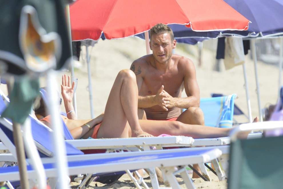 Francesco Totti a Sabaudia vacanze 2013