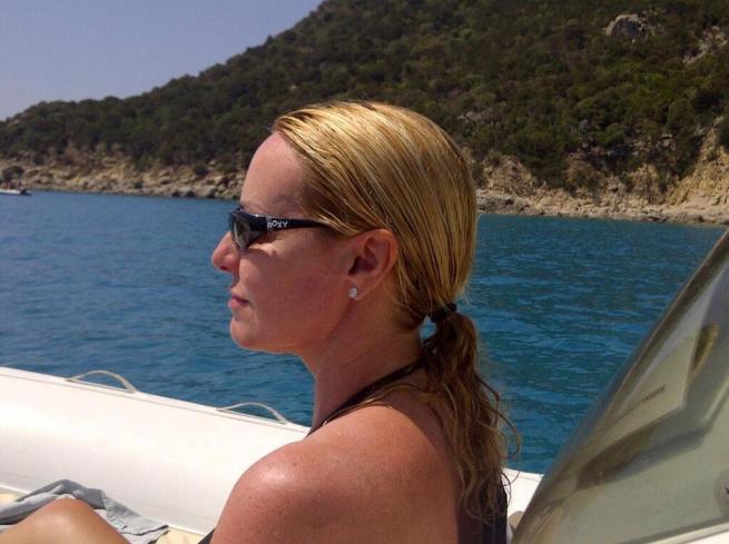 Antonella Clerici in barca vacanze 2013 sull'Argentario