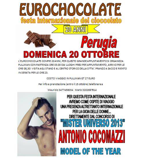 Antonio Cocomazzi ospite festa Eurochocolate Perugia