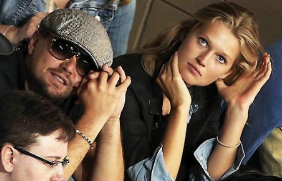 Leonardo DiCaprio con la nuova fidanzata alle partite di tennis