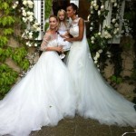 Michela Coppa in abito da sposa per un marchio spagnolo