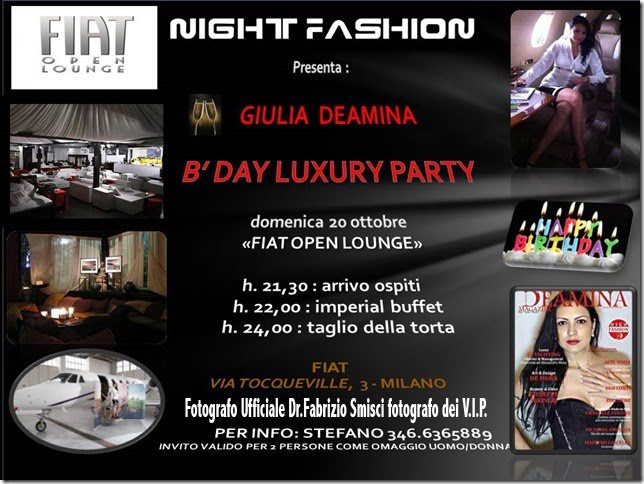 Giulia Deamina Compleanno al Fiat Open Lounge Milano