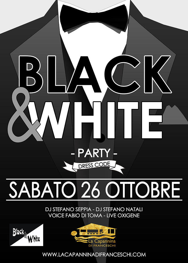 Alla Capannina sale l’attesa per il primo “Black & White Party” Black and White a La Capannina prenotazioni
