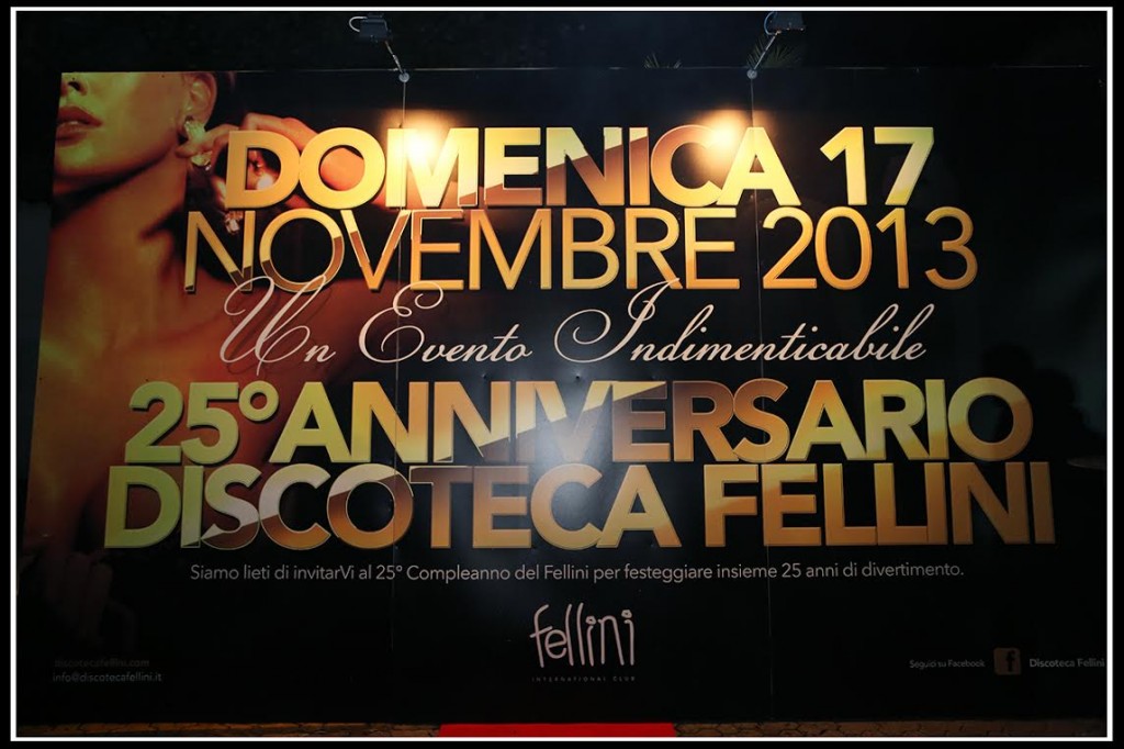 Discoteca Fellini Milano 25esimo anniversario 17 novembre 2013