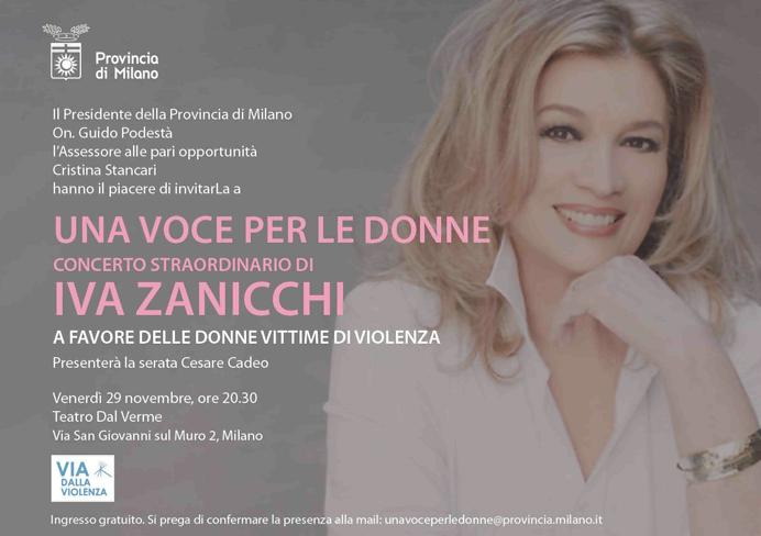 Iva Zanicchi concerto a Milano al favore delle donne vittime di violenza