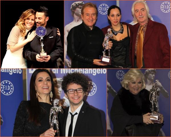 Premio David di Michelangelo 2013 : Nella foto Anthony Peth, Dario Salvatori, Rossella Brescia, Liana Orfei