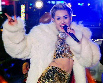 Miley Cyrus Capodanno 2014 al Times Square New York