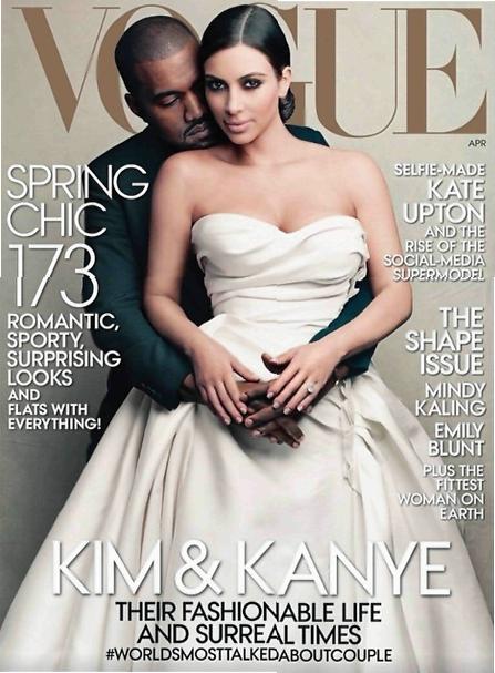 Kim Kardashian e Kanye West sposi su Vogue di Aprile 2014 