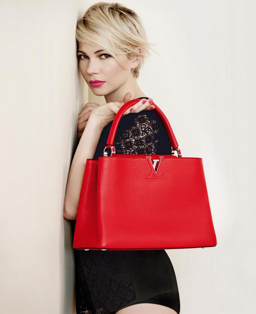  Michelle Williams testimonial borse Louis Vuitton campagna PE 2014