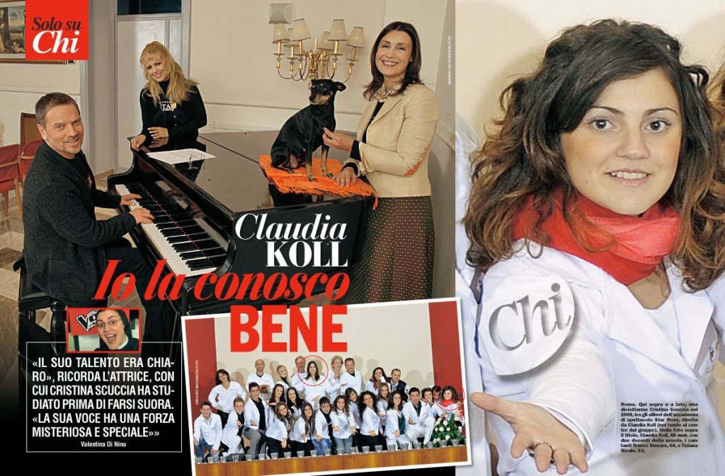 Claudia Koll promuove la sua allieva Suor Cristina concorrente di The Voice