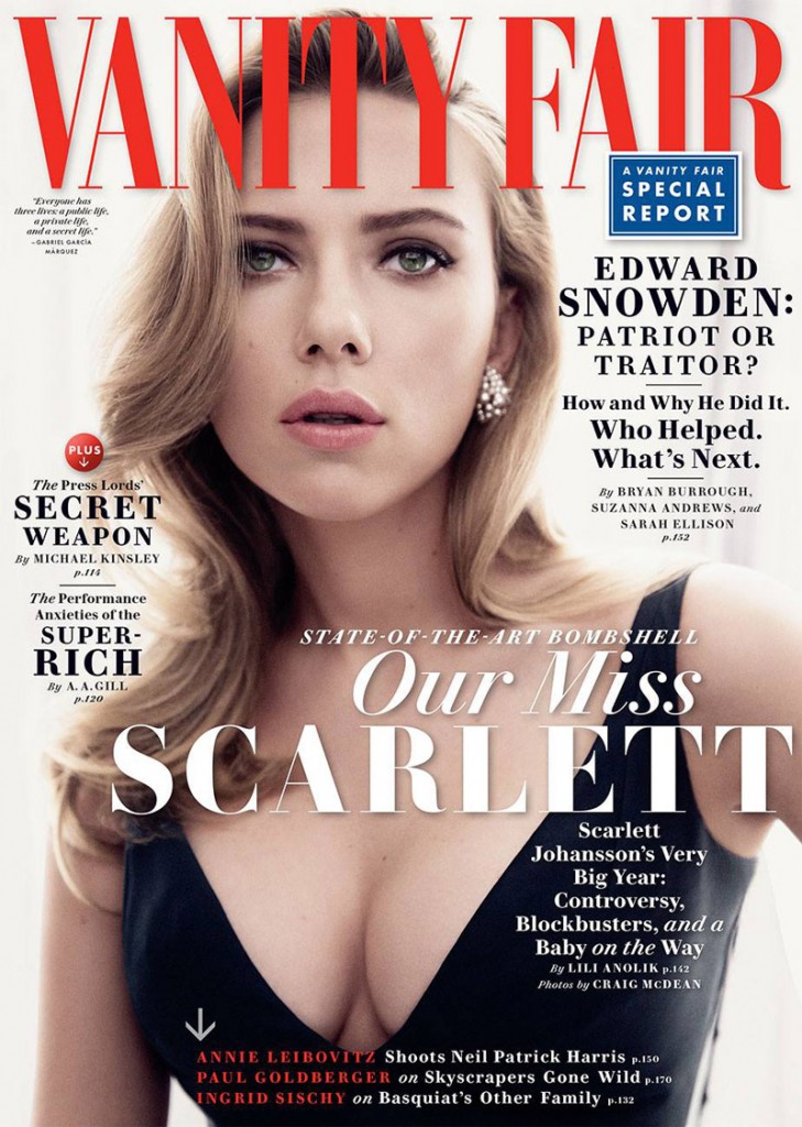 Scarlett Johansson incinta e sensuale su Vanity Fair Usa