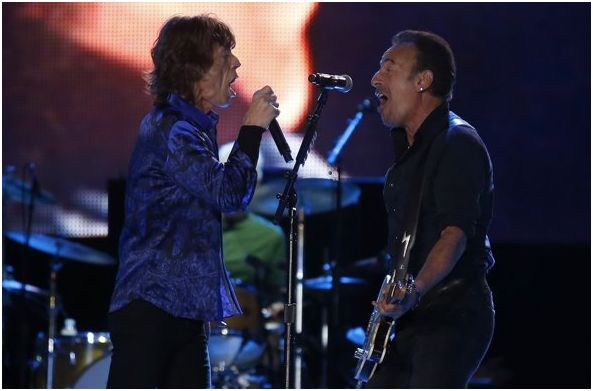 Mick Jagger duetta con Bruce Springesteen a Lisbona