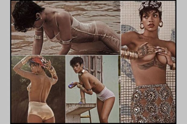 Rihanna hot per Vogue Brasile, la cantante posa per due cover del numero di maggio 2014