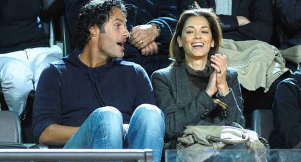 Giorgia Surina e Fabio Galante fotografati in tribuna agli Internazionali di Tennis