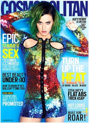 Katy Perry sulla cover di Cosmopolitan Luglio 2014 