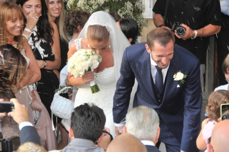 Giorgio Chiellini e Carolina Bonistalli, nozze blindate nel santuario di Montenero a Livorno