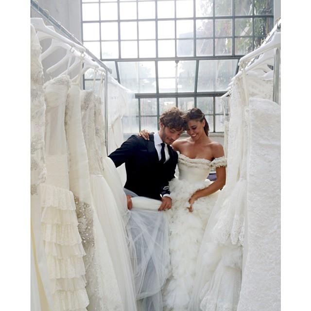 Gossip - Belen e Stefano testimonial nuova collezione abiti da sposa Vanitas