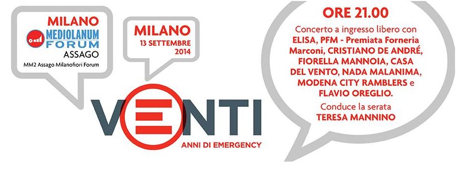 Emergency compie 20 anni e li festeggia a Milano