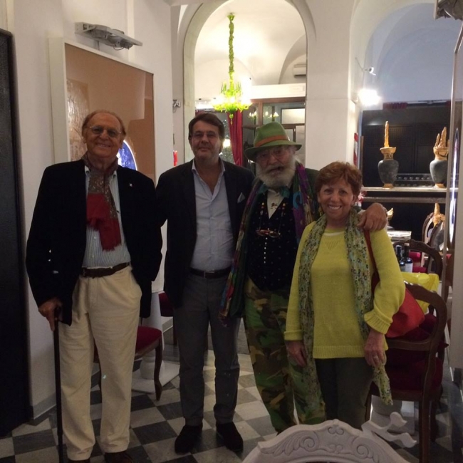 Caffè Florian di Firenze ospiti Renzo Arbore e Vanni De Filippo foto