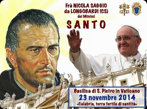 Il frate calabrese Nicola Saggio il 23 novembre sarà proclamato santo da Papa Francesco