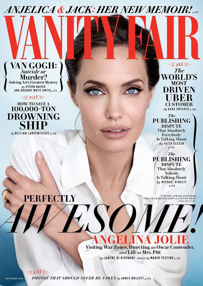 Angelina Jolie sulla copertina di Vanity Fair Usa Dicembre 2014