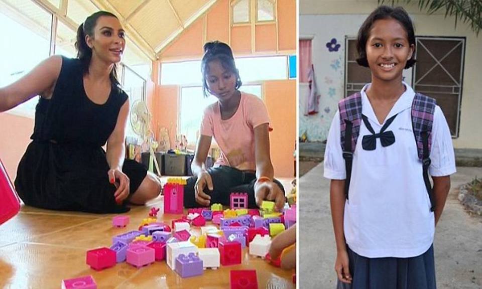 Kim Kardashian e la bambina thailandese Pink 