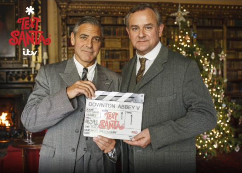 George Clooney sul set di Downton Abbey insieme a Hugh Bonneville