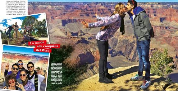 Federica Pellegrini e Filippo Magnini baci appassionati sul Grand Canyon