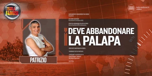 Naufraga Patrizio Oliva: eliminato il primo concorrente dell'Isola dei Famosi