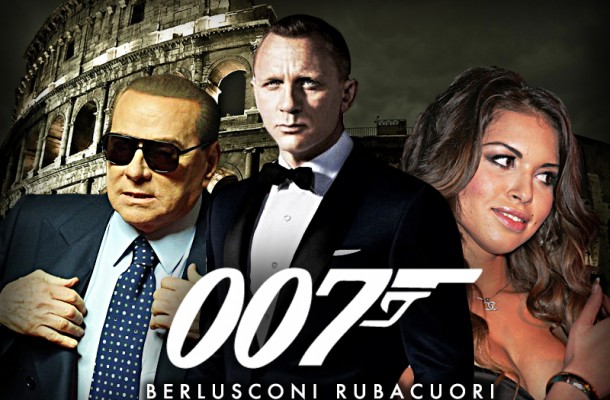 Actual: Parodia agente 007 con Silvio Berlusconi  e Ruby Rubacuori