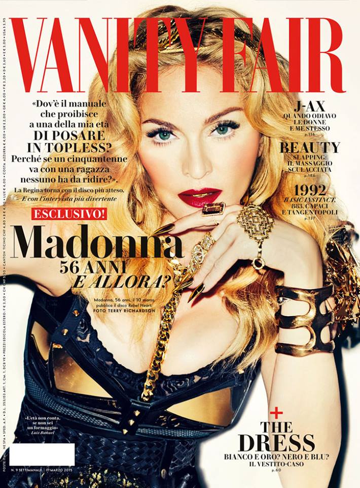 Madonna sulla cover del settimanale Vanity Fair Italia