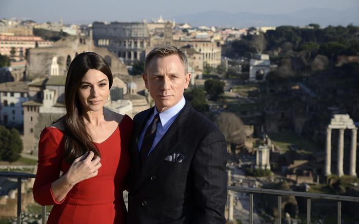 007: Set di Spectre a Roma con Monica Bellucci e Daniel Craig