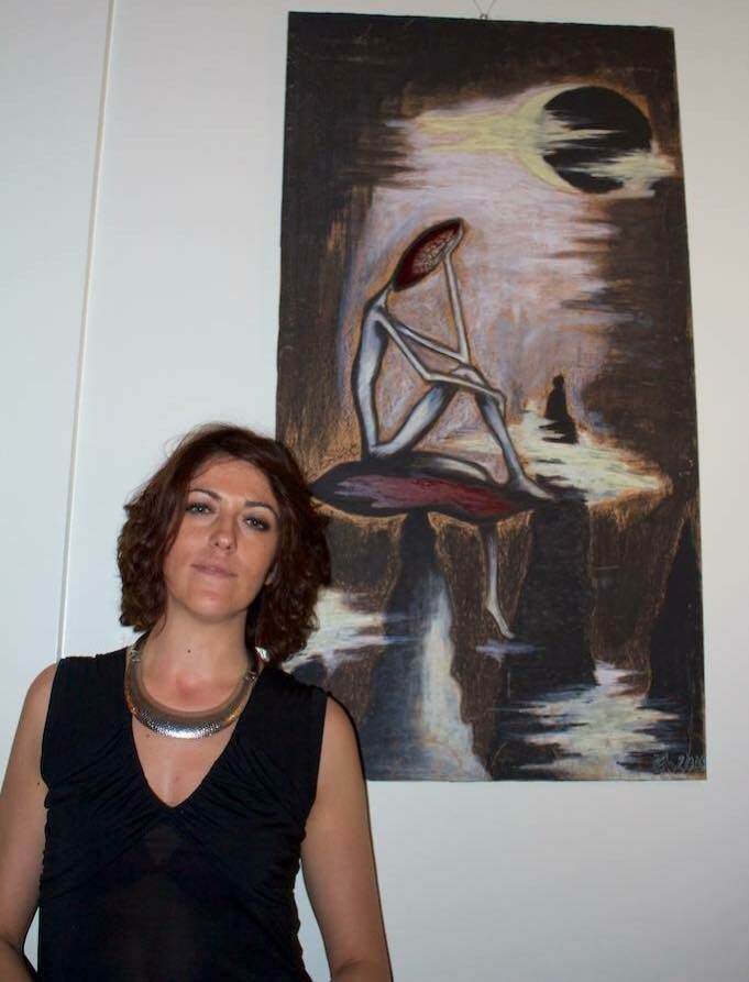 I quadri della pittrice Angela Ternico al Passus di Roma