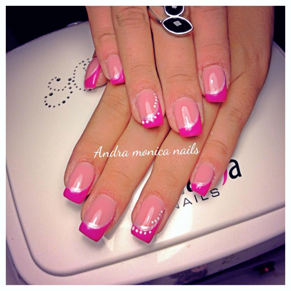 Nails Beauty: french rosa obliquo