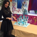 Laura Torrisi e la torta di compleanno per la figlia Martina