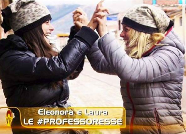 Gli auguri di Buon Compleanno di Laura Forgia a Eleonora Cortini Laura Forgia e Eleonora Cortini professoresse L'Eredità
