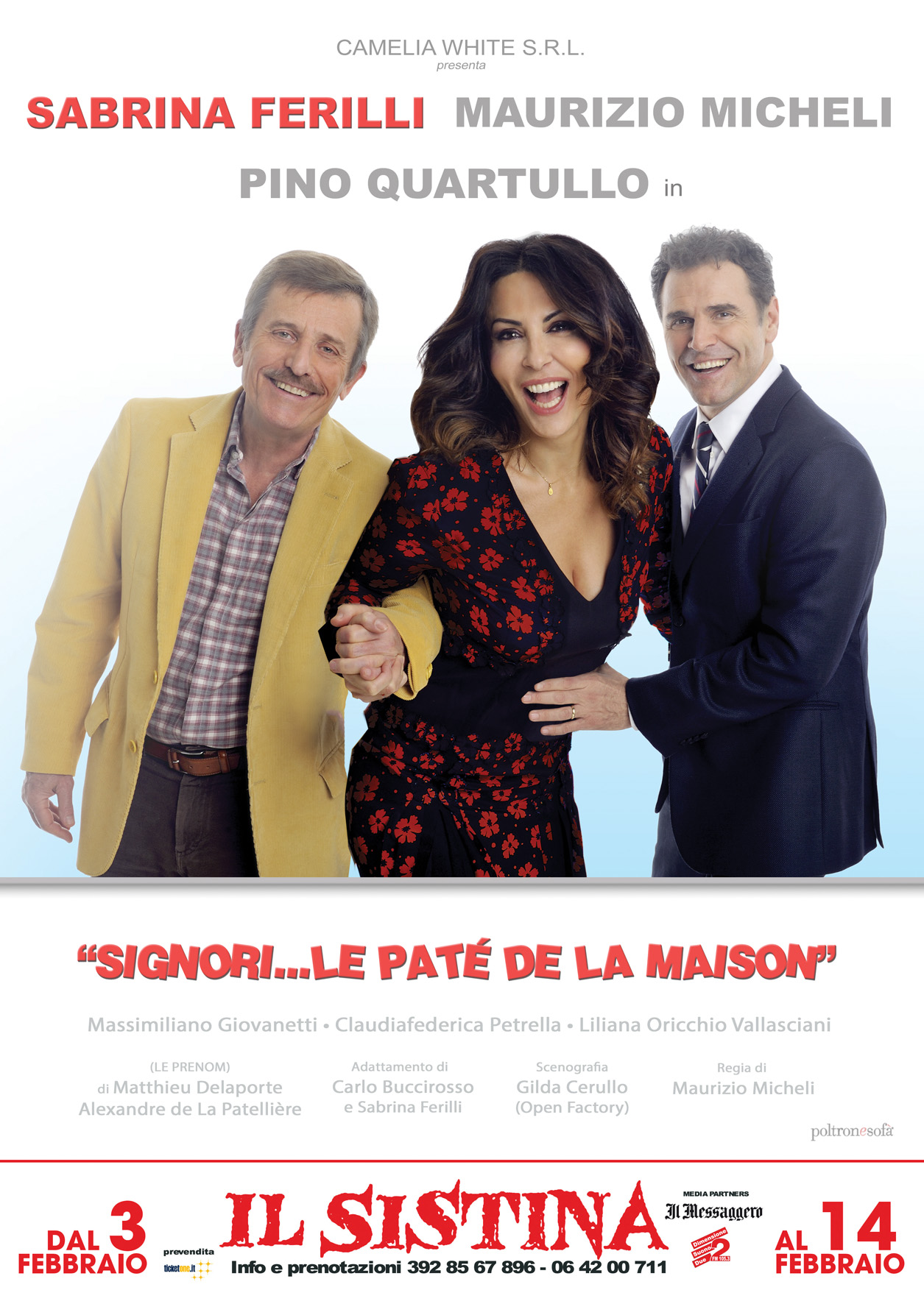 Sabrina Ferilli al Sistina con “Signori… le paté de la maison!” dal 3 al 14 febbraio Sabrina Ferilli: Signori… le paté de la maison in scena al Teatro Sistina