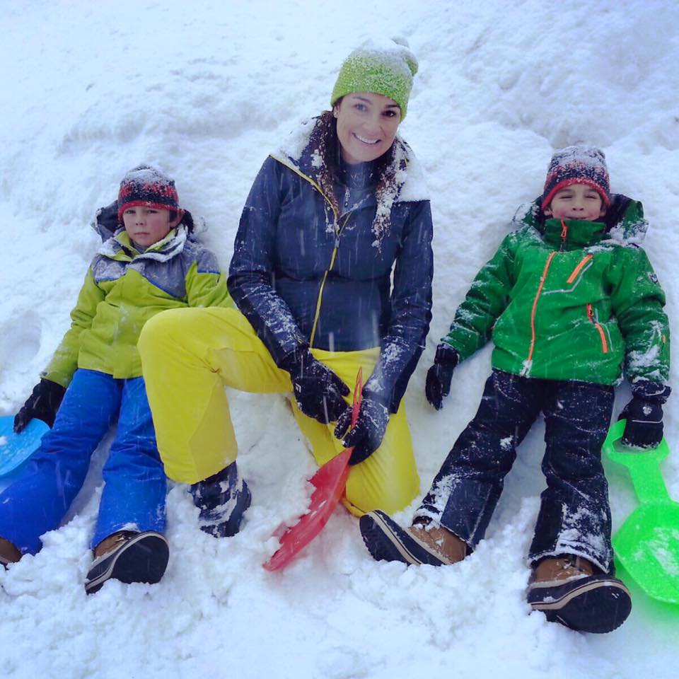 Alena Seredona vacanze sulla neve con i figli