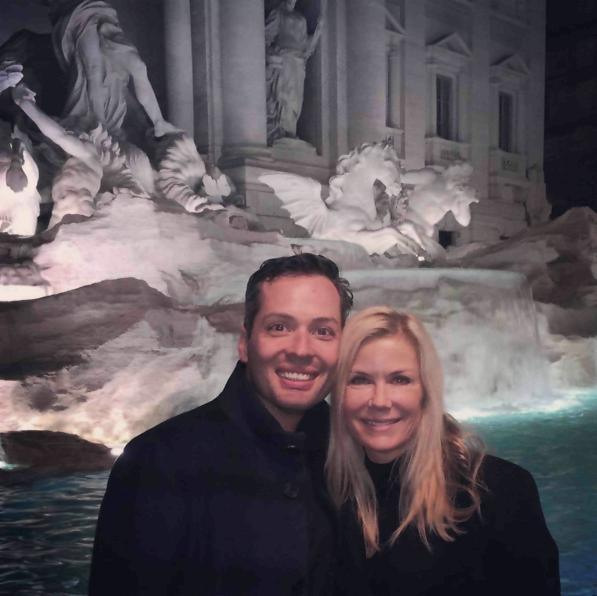 Katherine Kelly Lang a Roma insieme al fidanzato Domenique si tiene in forma nel verde katherine kellylang a roma