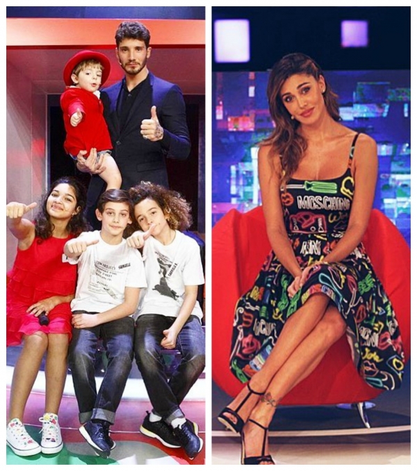 Stefano De Martino e Belén Rodriguez a Pequenos Gigantes ironizzano sulla separazione Stefano De Martino e Belen Rodriguez Piccoli Giganti