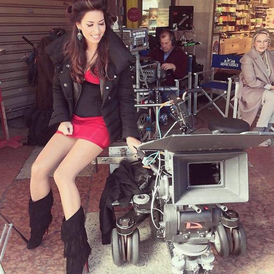 Elisabetta Gregoraci sul set di “My father Jack” Elisabetta Gregoraci My father Jack