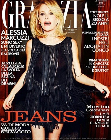 Alessia Marcuzzi sulla cover di Grazia