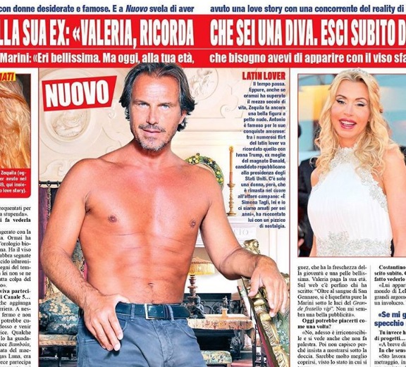 gossip news, Antonio Zequila Valeria Marini