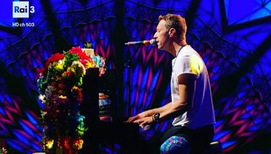 Coldplay Chris Martin Che tempo che fa